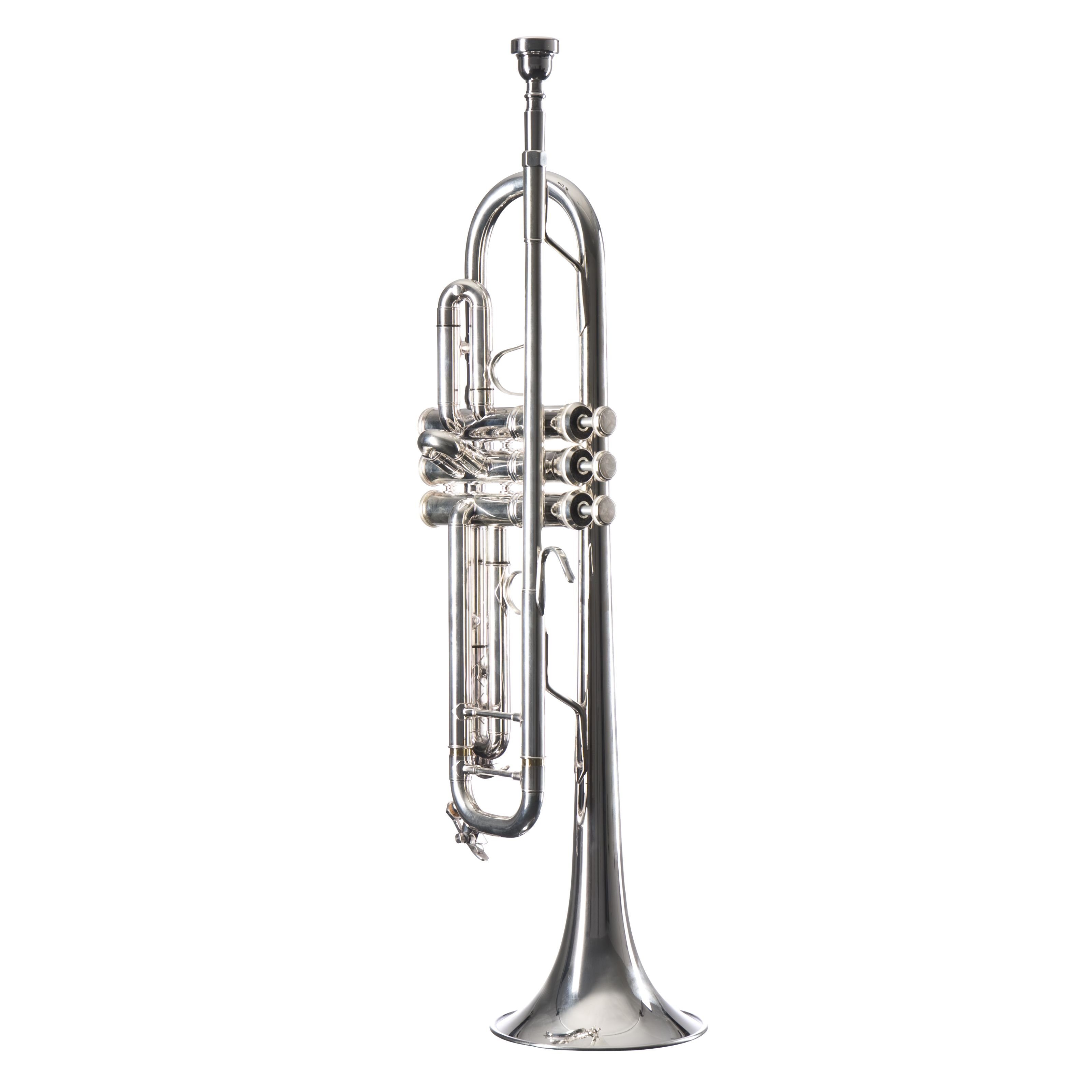 Monzani Trompete, MZTR-355 Bb Trompete Versilbert Messing Schallbecher Monel Ventile Kupfer Mundrohr Inklusive Mundstück und Koffer Offener kerniger Klang Leichte Ansprache Langlebige Oberflächenversilberung, Trompeten, Bb-Trompeten, MZTR-355 Trompete, Versilbert, Offener Klang, Leichte Ansprache