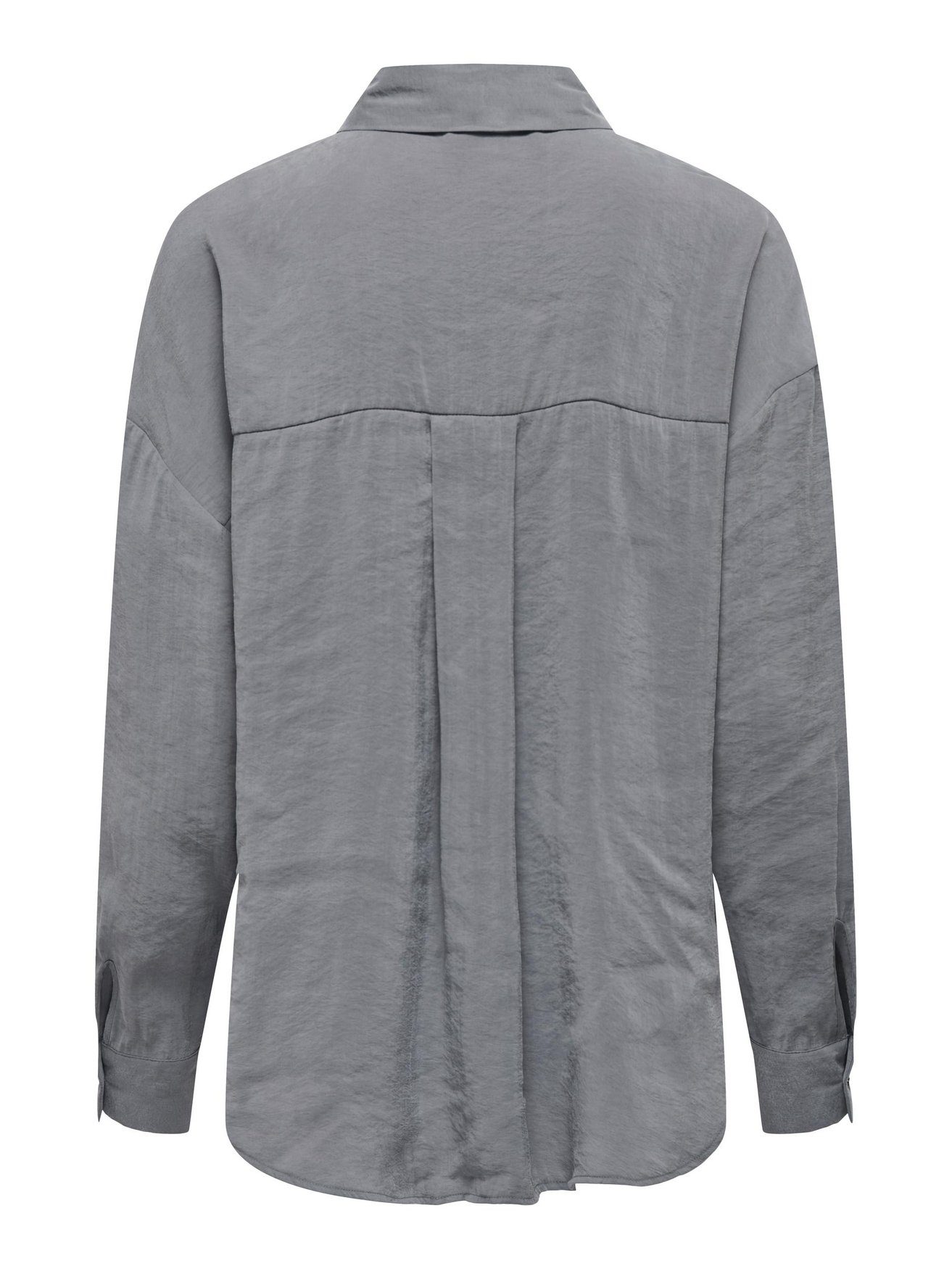 ONLIRIS Hemd Langarm in Oversize 5635 ONLY Weites Bluse Shirt Blusenshirt Grau