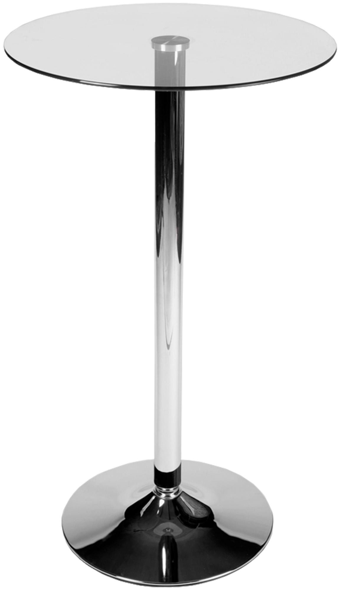 CLP Bartisch Stehtisch Rund, mit Glas-Tischplatte & Metall-Gestell günstig online kaufen