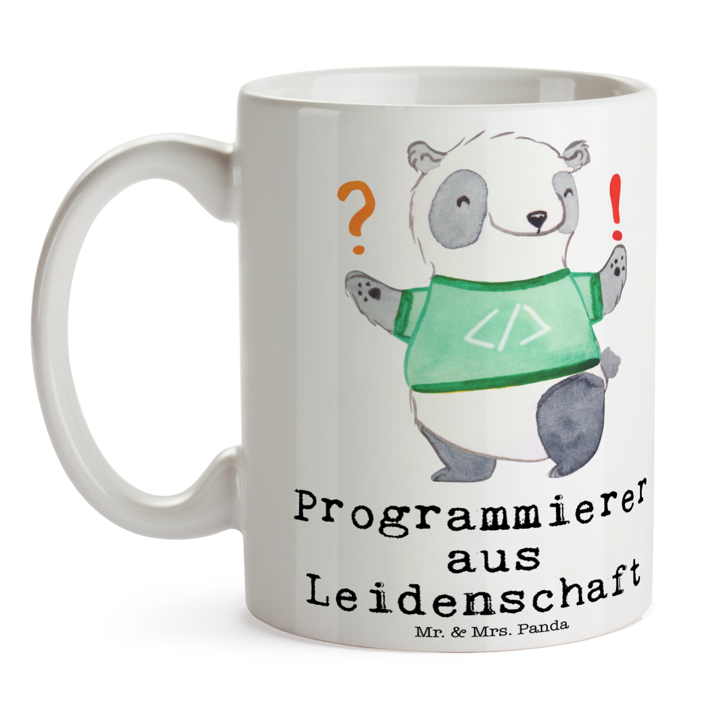 & Weiß Programmierer - Date, Panda IT-Spezialist, aus Mrs. Leidenschaft Geschenk, Tasse Keramik Mr. -