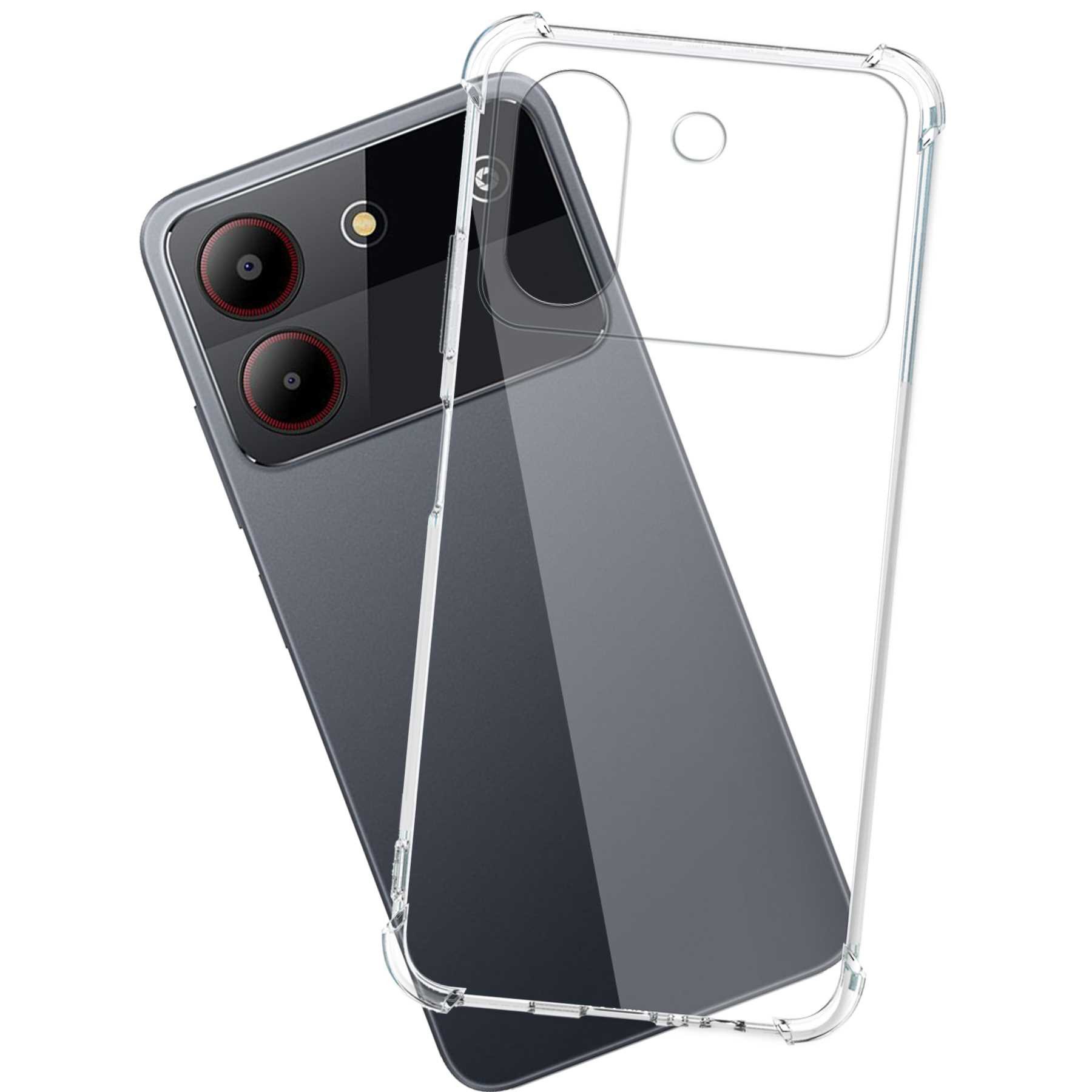 mtb more energy Smartphone-Hülle Clear Armor Case für ZTE Blade A54 (6.6), Transparente TPU Schutzhülle Case Backcover mit Anti-Shock Verstärkung