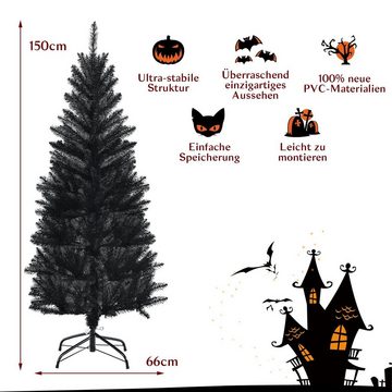 COSTWAY Künstlicher Weihnachtsbaum, 150cm, 300 PVC Nadeln, mit Ständer