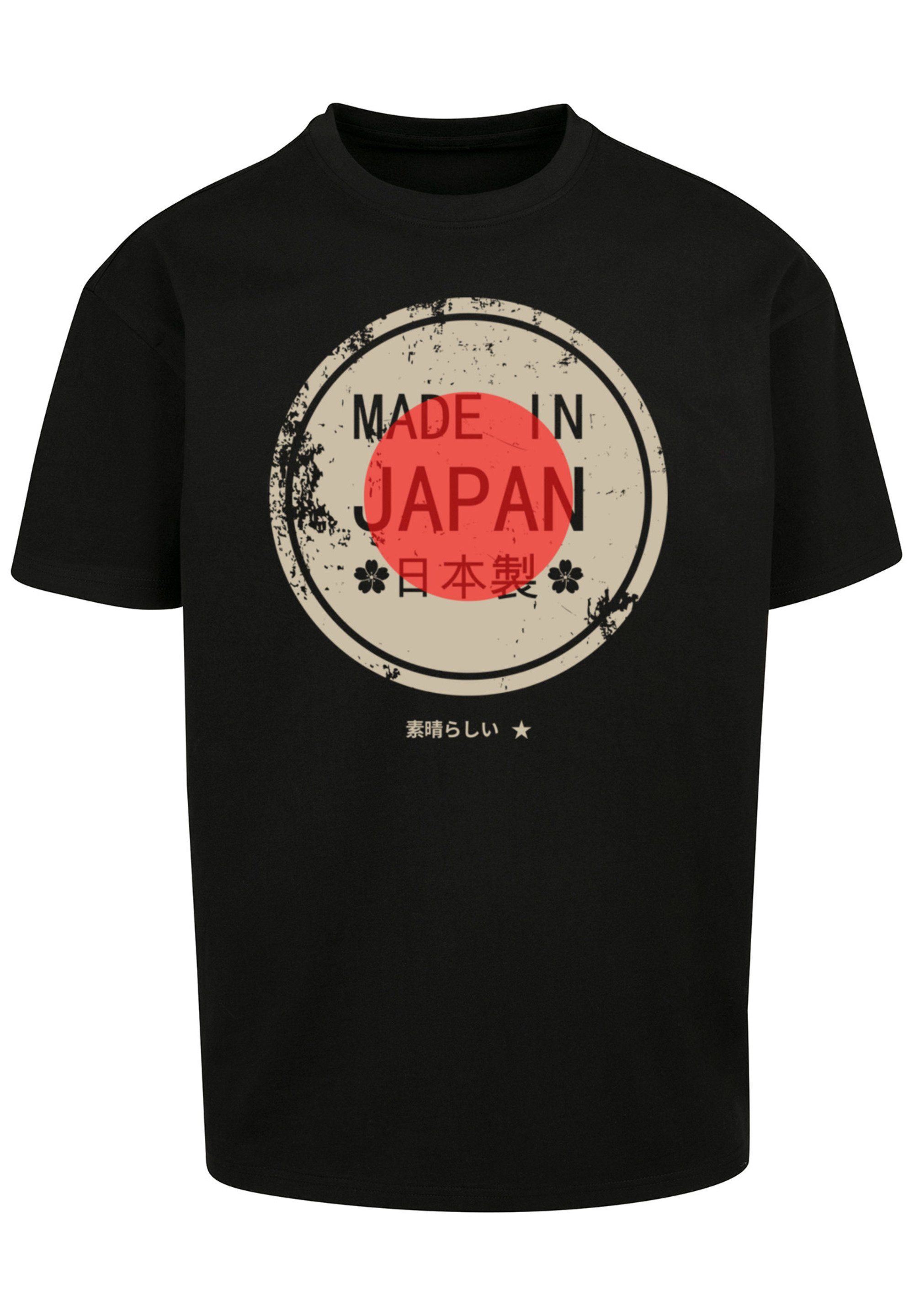 schwarz Japan Print T-Shirt in Made F4NT4STIC