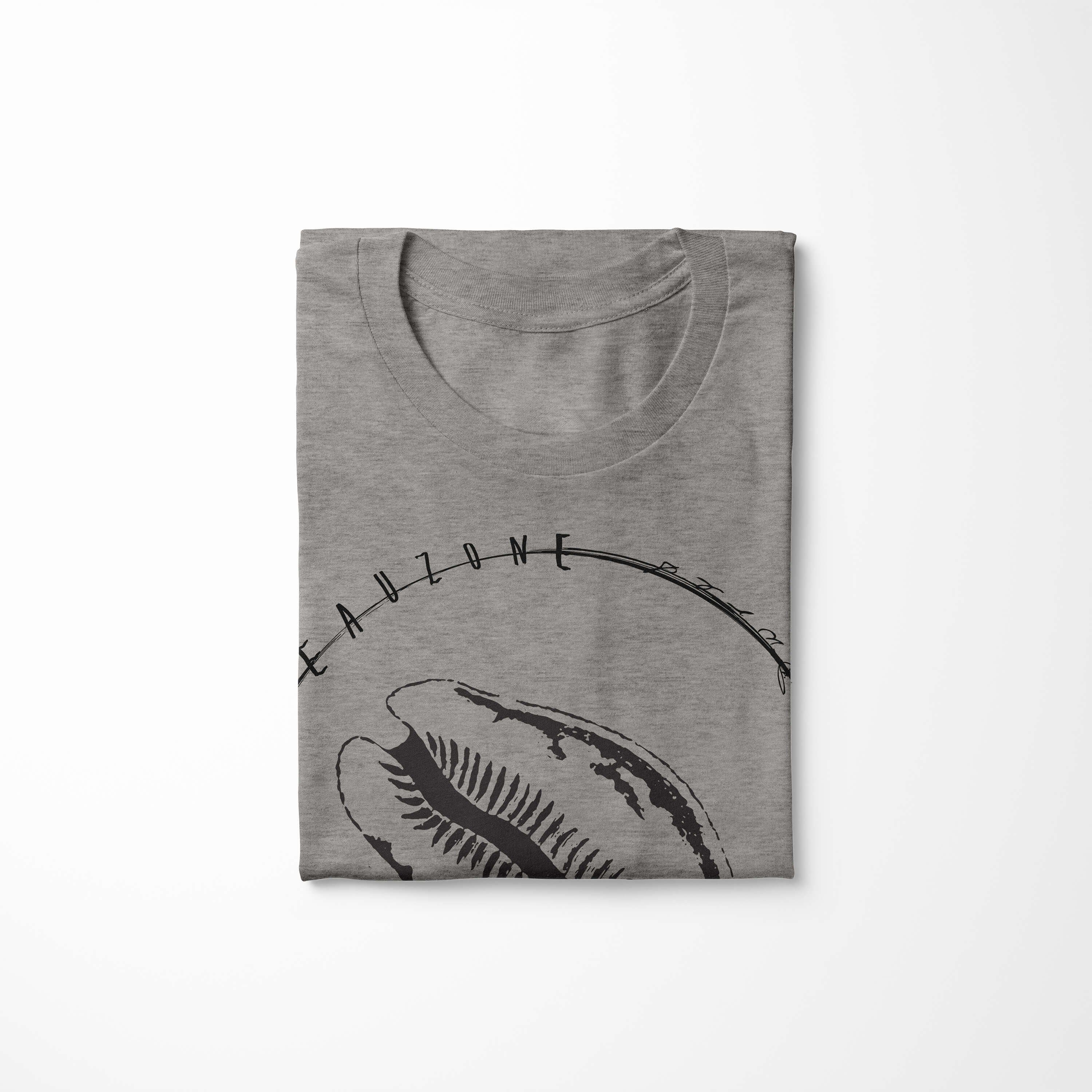 Art Struktur Sea feine T-Shirt Sea Serie: sportlicher Fische 008 Ash und T-Shirt Creatures, Sinus Tiefsee - / Schnitt