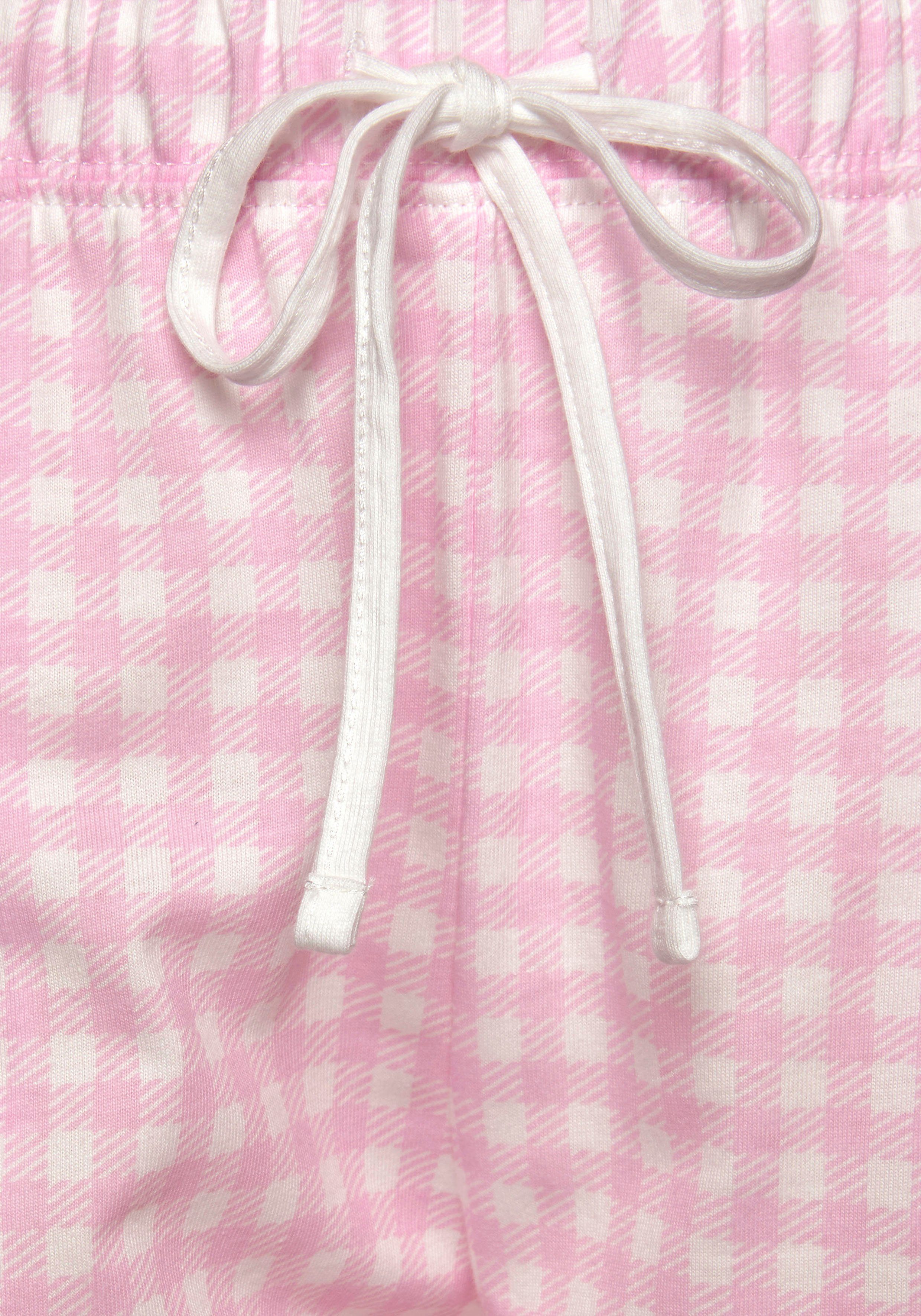 Stück) Pyjama (2 rosa-kariert 1 tlg., s.Oliver