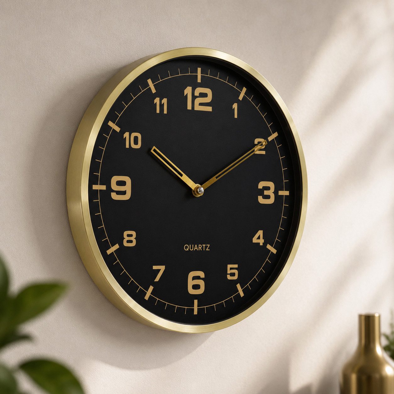 K&L Wall Art Wanduhr Wohnzimmeruhr Aluminium Wanduhr aus Metall Küchenuhr (Moderne Metalluhr aus Aluminium ohne Tick-Geräusche)