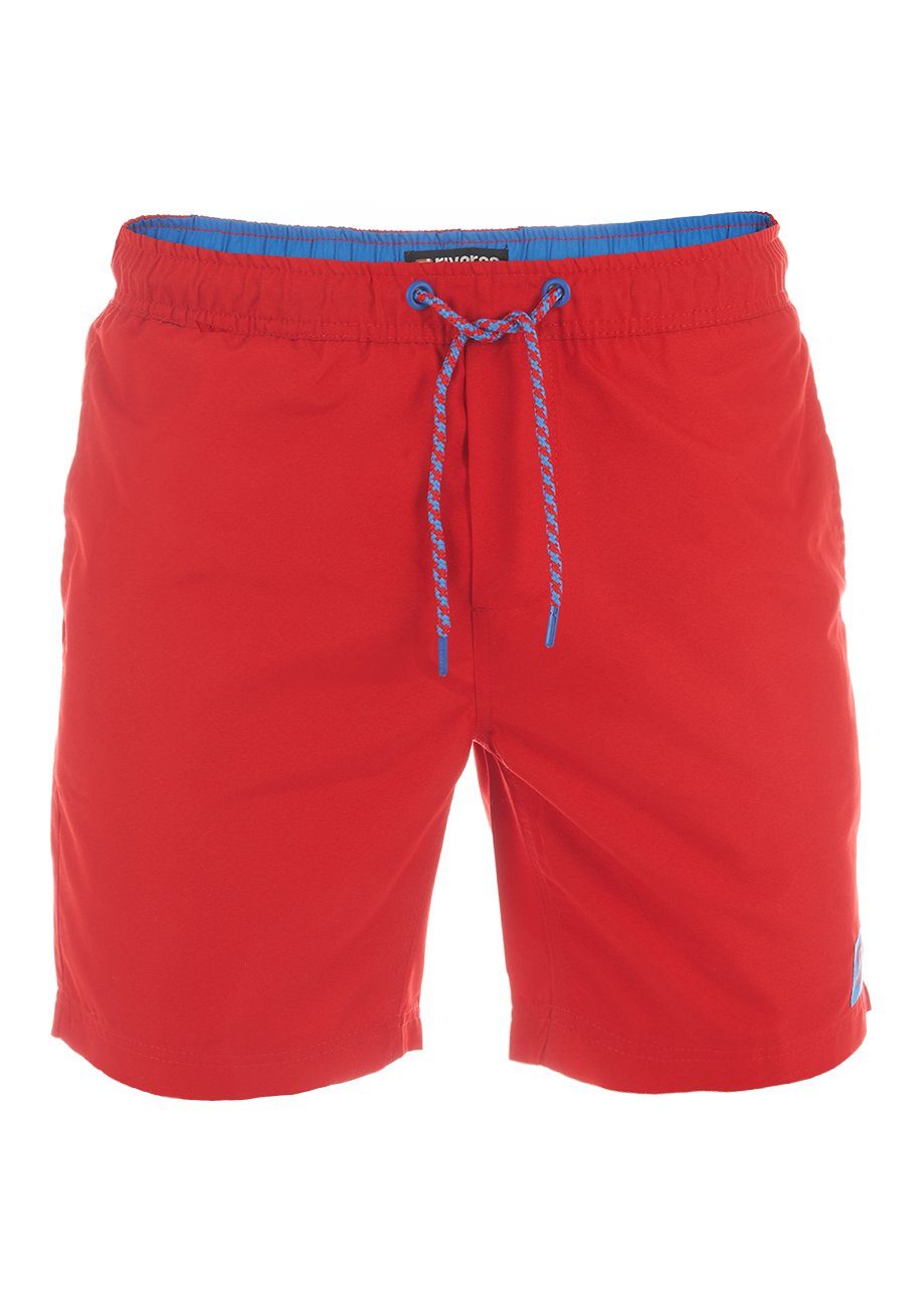 riverso Badeshorts Herren Badehose RIVDavid Regular Fit (1-St) Sportshorts mit Kordelzug Middle Red (15300)