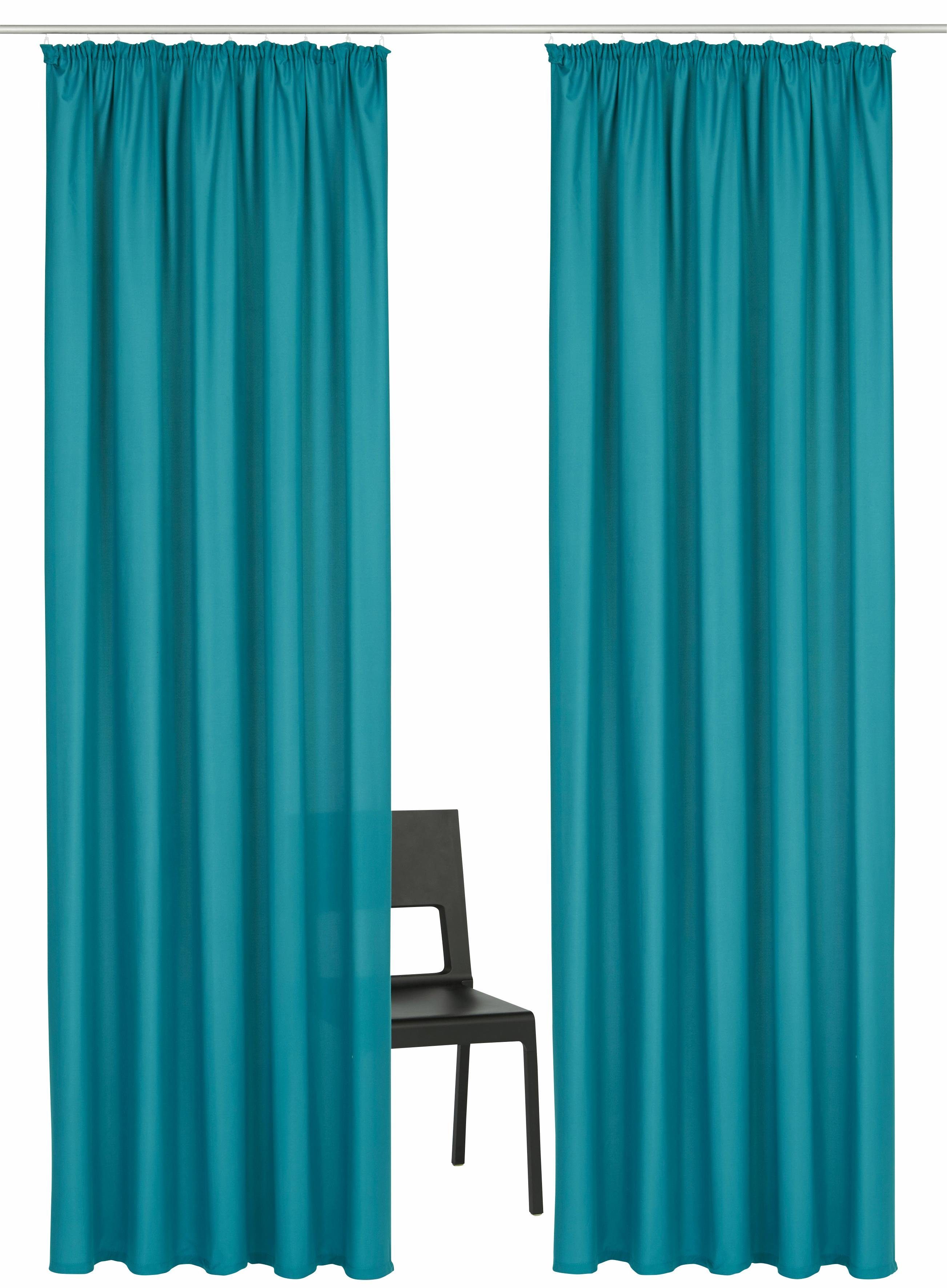 OTTO home Vorhang Parry mit Kräuselband, 2er Set, blickdicht, Topseller (2 St), Kräuselband, blickdicht, Polyester, 2-er Set, blickdicht, monochrom, basic, einf – Bild 2 von 5