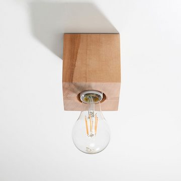 etc-shop Deckenleuchte, Leuchtmittel nicht inklusive, Deckenlampe Holz Landhausstil Deckenleuchte Esszimmer natur 1