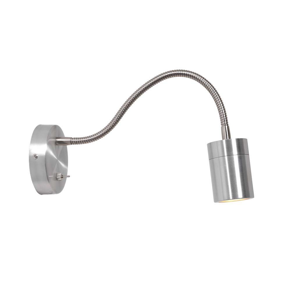 Steinhauer LIGHTING Wandleuchte, Wandleuchte Bettlampe Leseleuchte Glas Metall stahl flexibel
