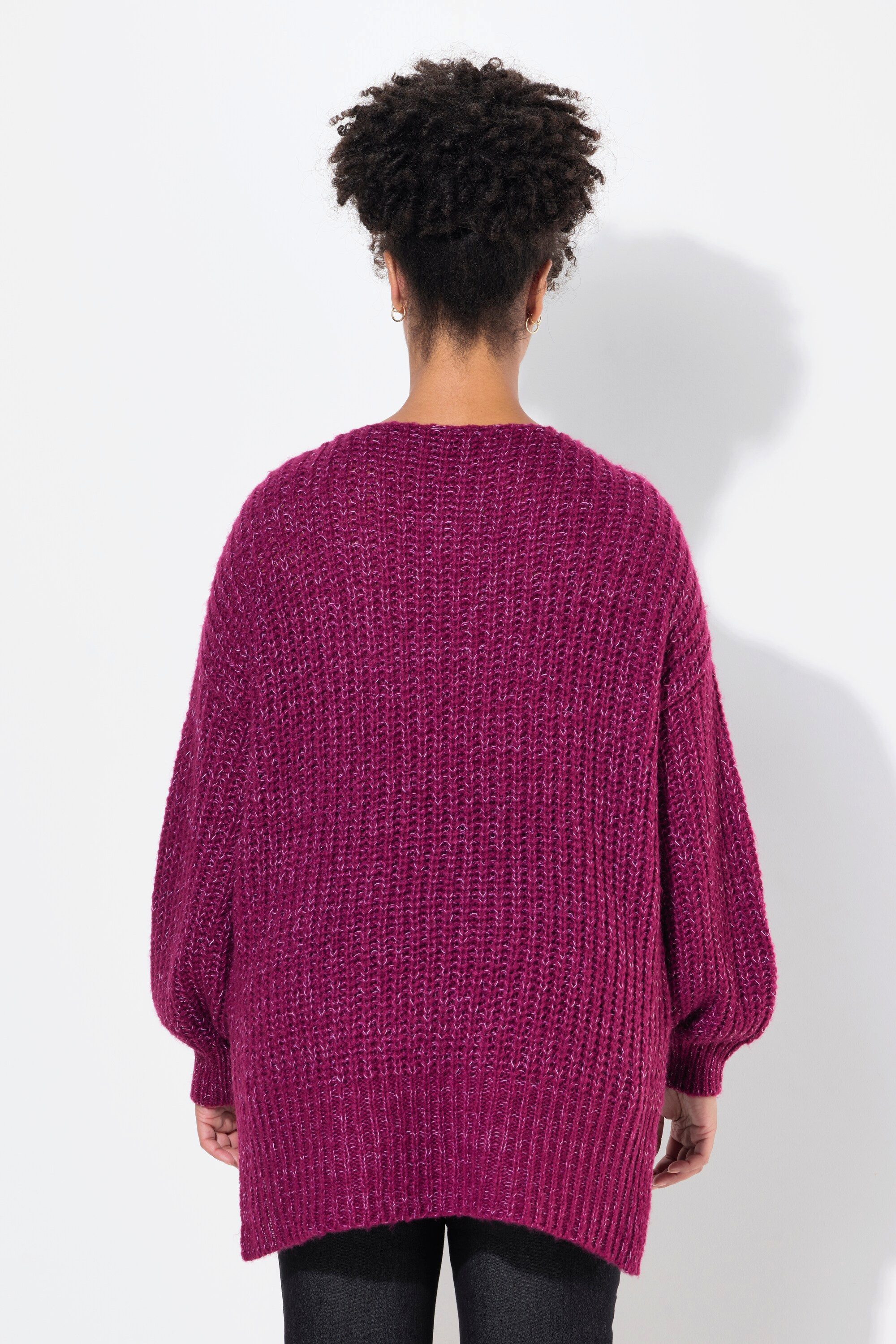 Janet & Joyce Strickpullover Pullover oversized V-Ausschnitt