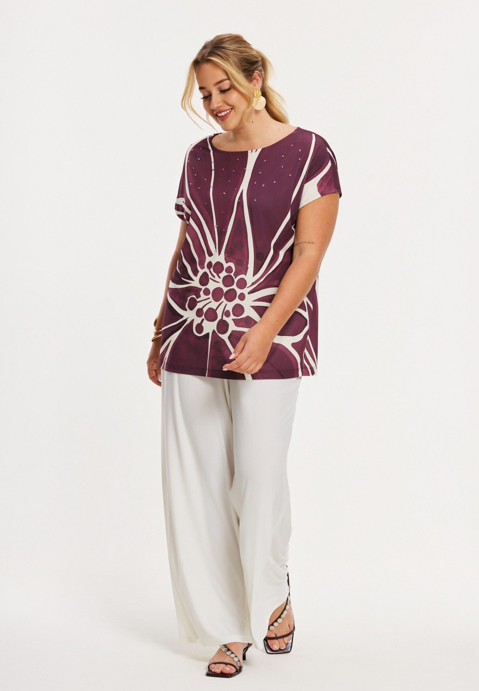 YOEK Langarmshirt Damen T-shirt mit Druck