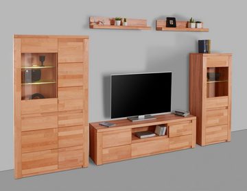 Premium collection by Home affaire Wohnwand »Burani«, (Set, 4-St), teilmassives Holz