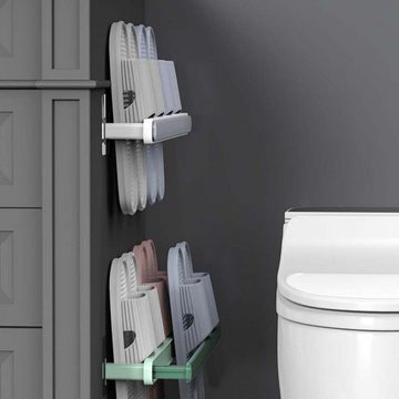FIDDY Schuhregal Badezimmerhandtuchhalter, Hausschuhregal, wandmontiertes Ablagefach, 1-tlg., Stanzfreies Aufbewahrungsregal für das Badezimmer