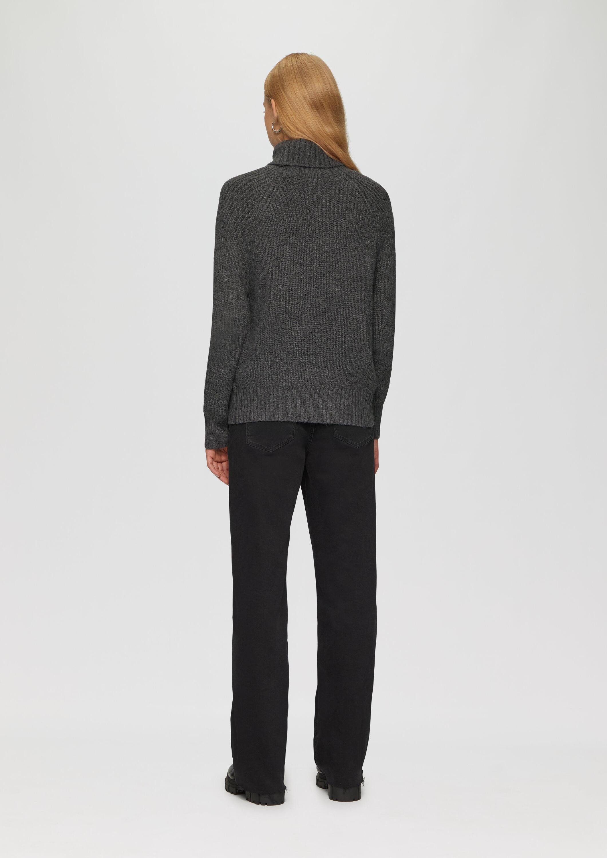 QS Longpullover Strickpullover Kuscheliger Zopfstrickpullover