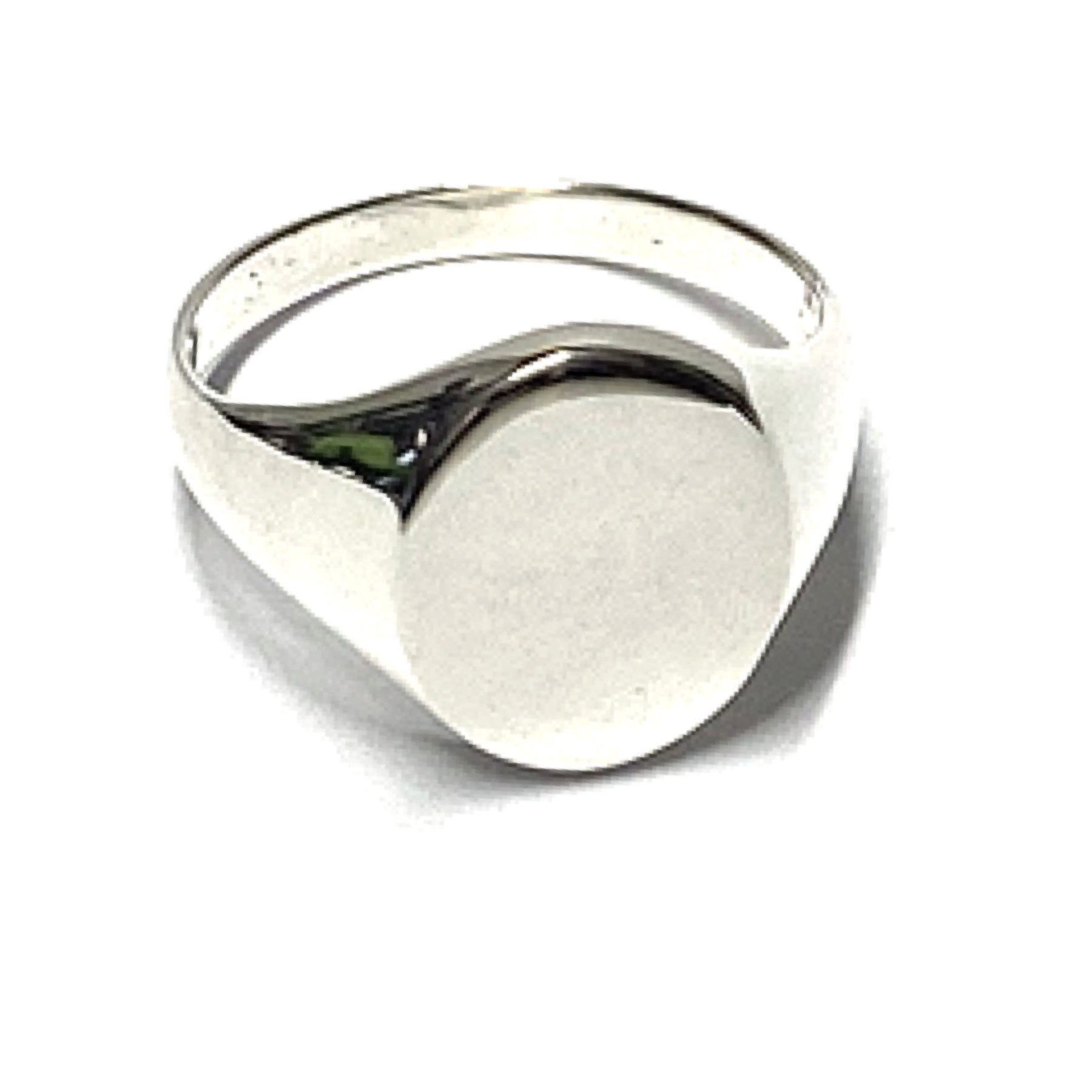 Silberring Ring 925 Silber Glanz poliert Herrenring Siegelring oval #62