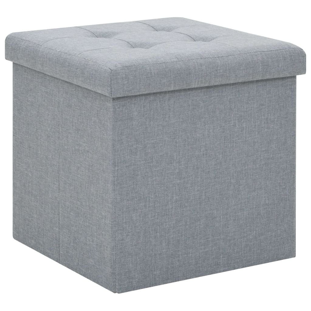 vidaXL Hocker Hocker mit Stauraum Hellgrau günstig online kaufen