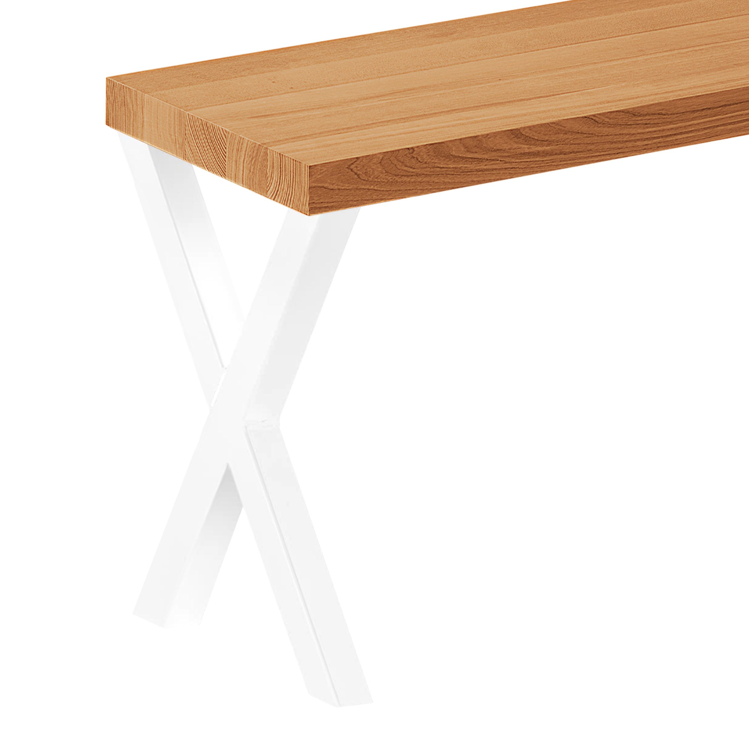 LAMO Manufaktur Sitzbank LSB Sitzbank (Komplett-Set, 3-Teilig), 40mm stake Massivholzplatte