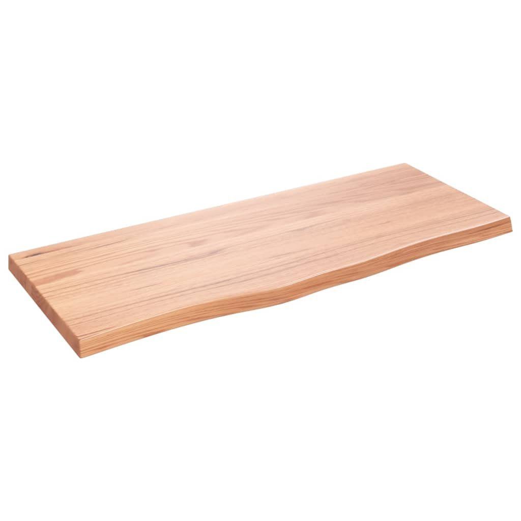 vidaXL Waschtischplatte Waschtischplatte Hellbraun 100x40x(2-4) cm Massivholz Behandelt