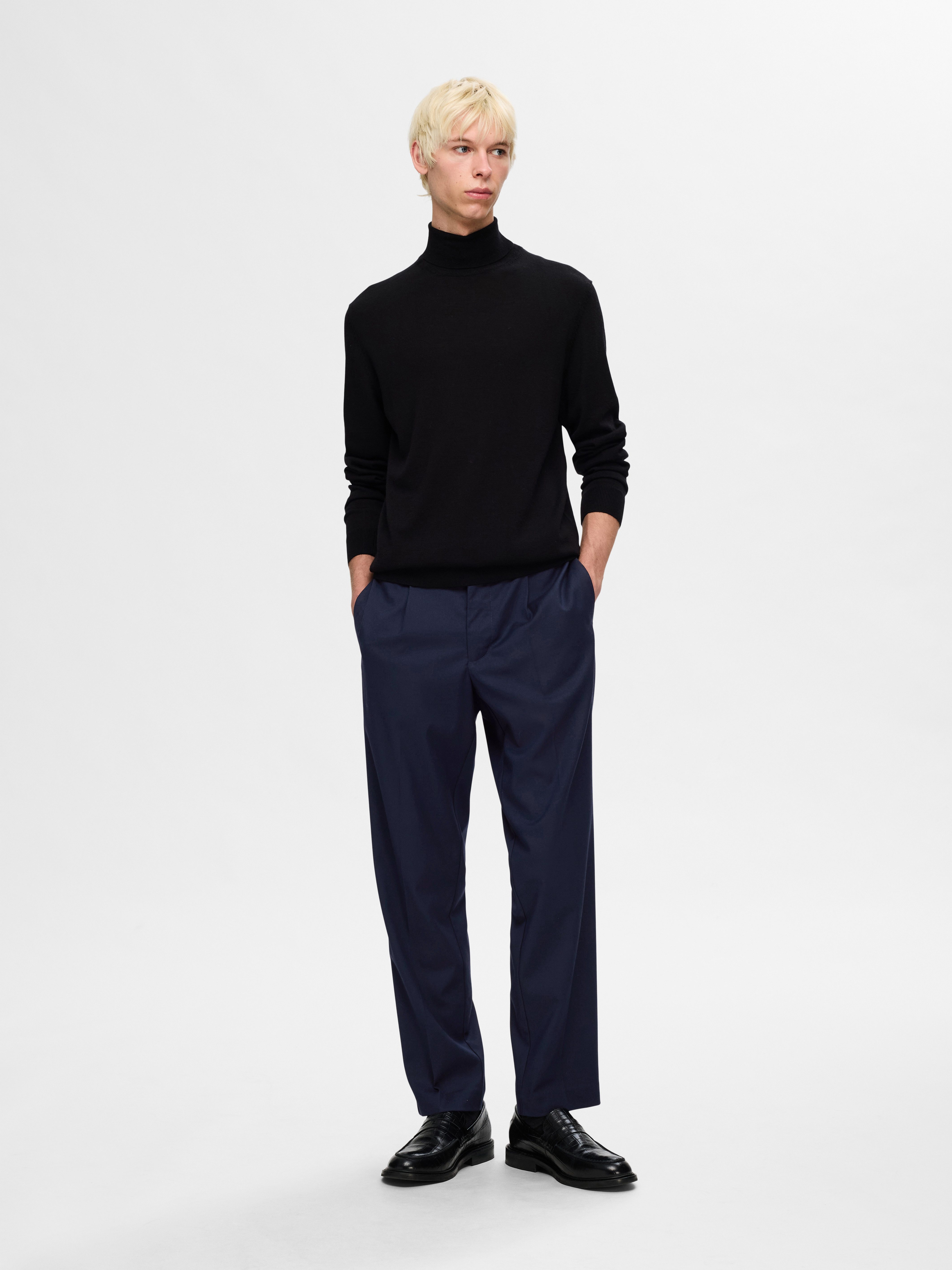 Selected Chinohose SLH190-REG TAPERED LEROY PLEAT PANT NOOS