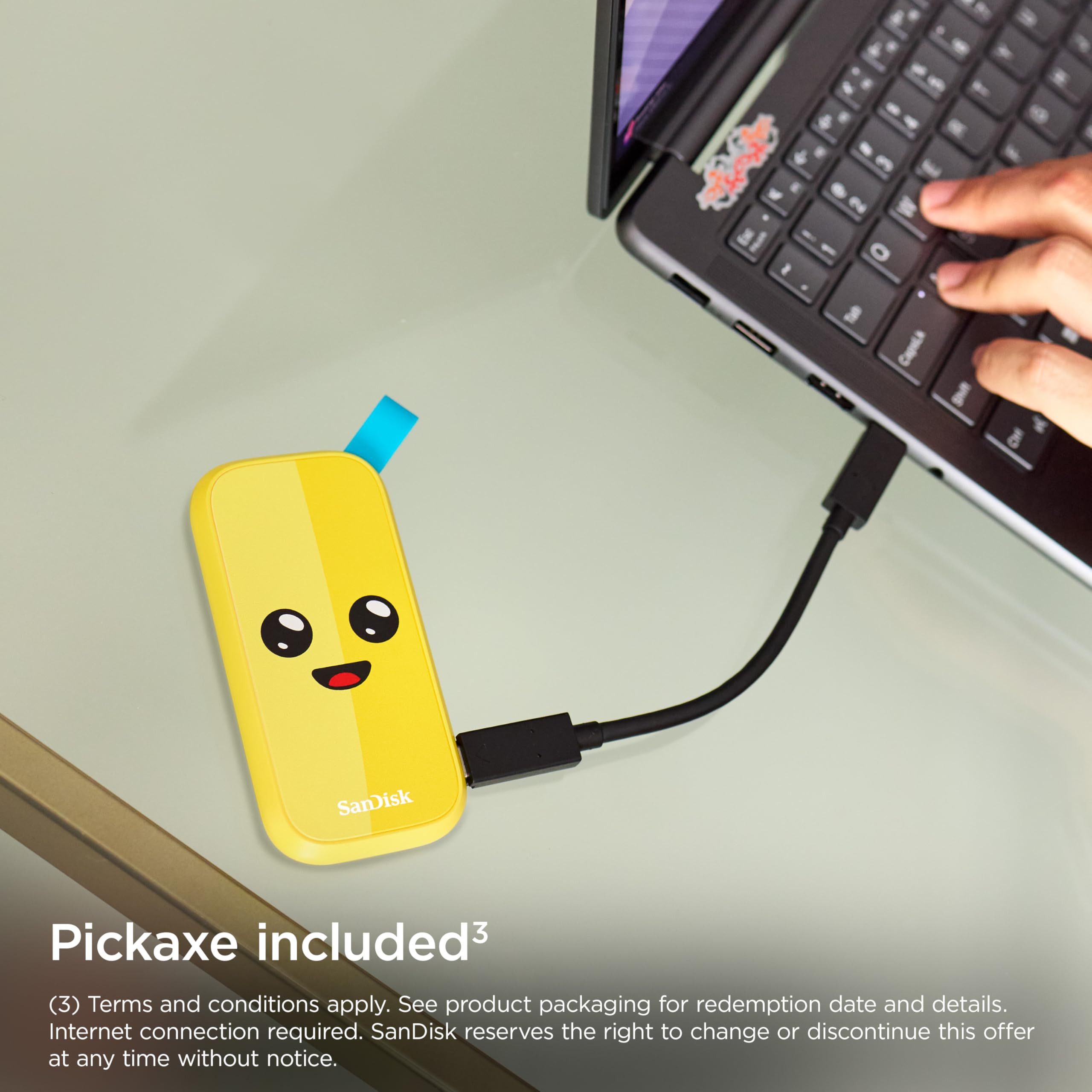 Sandisk SanDisk Fortnite® Peely™ Edition HDD-Festplatte, Mit Peely™ Design, USB Typ-C, 1 TB, Lesegeschwindigkeit 800MB/s