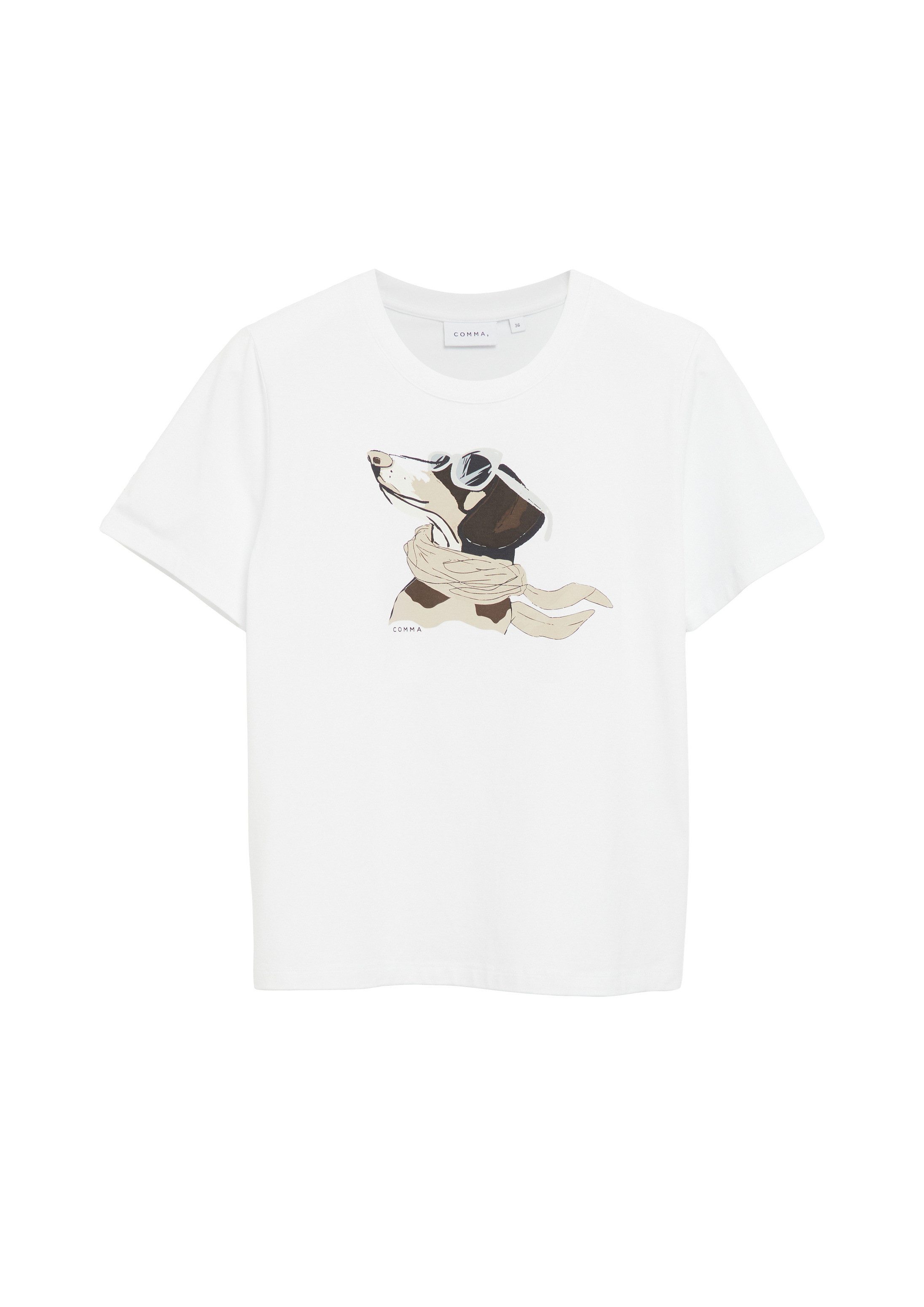 comma Kurzarmshirt T-Shirt T-Shirt mit Artwork