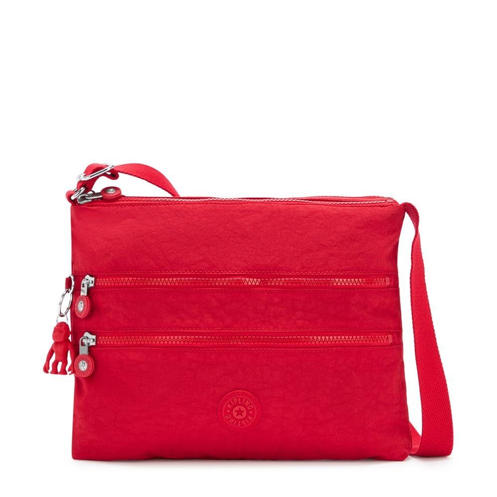 KIPLING Umhängetasche ALVAR Mittelgroße Schultertasche, Rot Handtasche