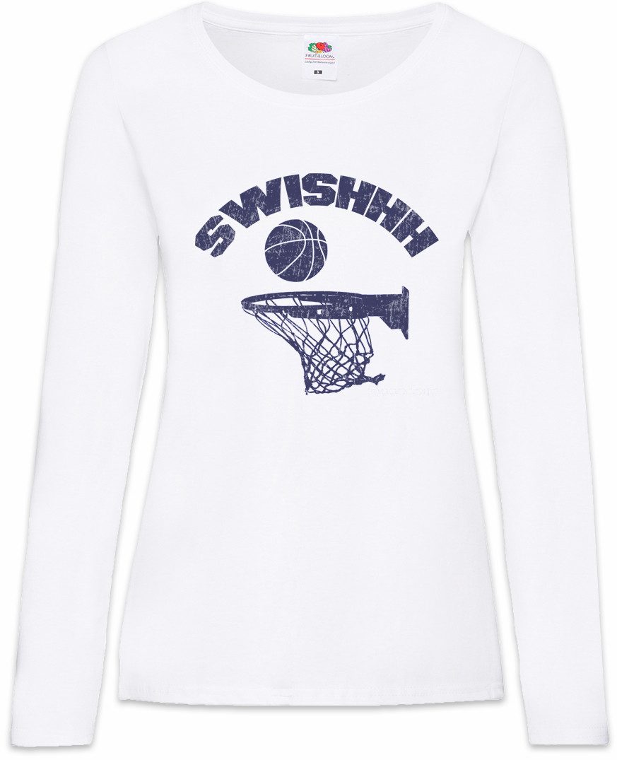 Urban Backwoods Langarmshirt Swishhh Damen Langarmshirt Streetballcourt Streetball Player Center (1-tlg) Basketballplatz Player Sport Passion