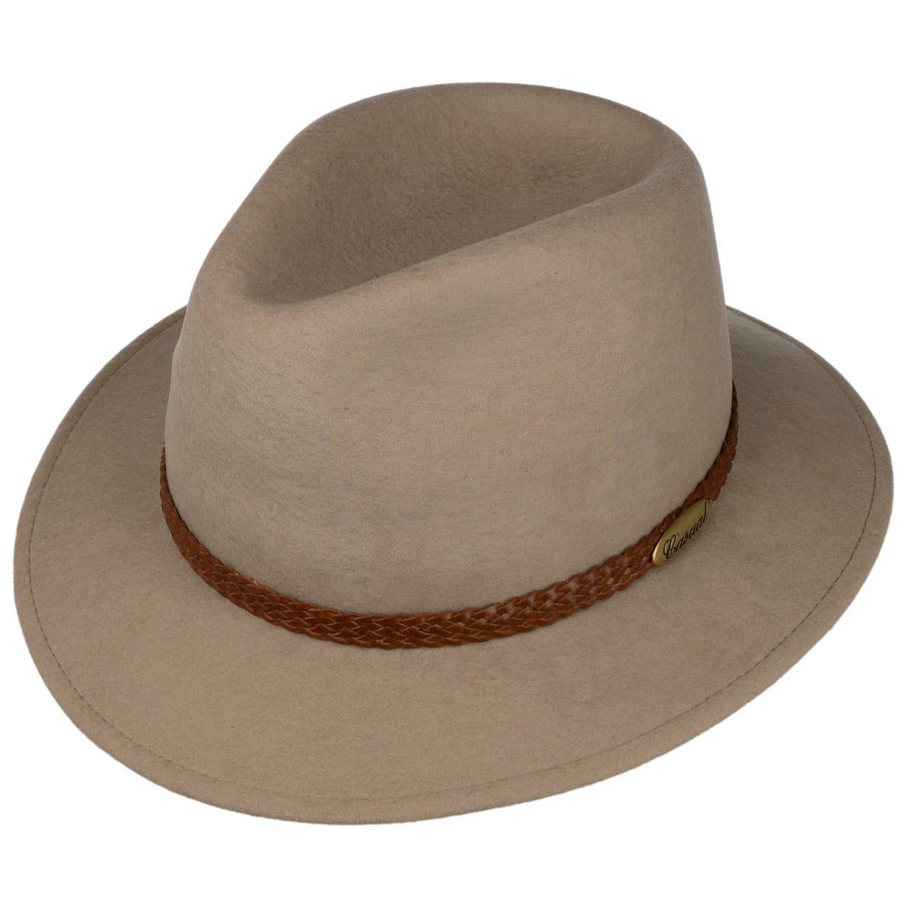 Lierys Filzhut (1-St) Travellerhut mit Lederband, Made in Italy