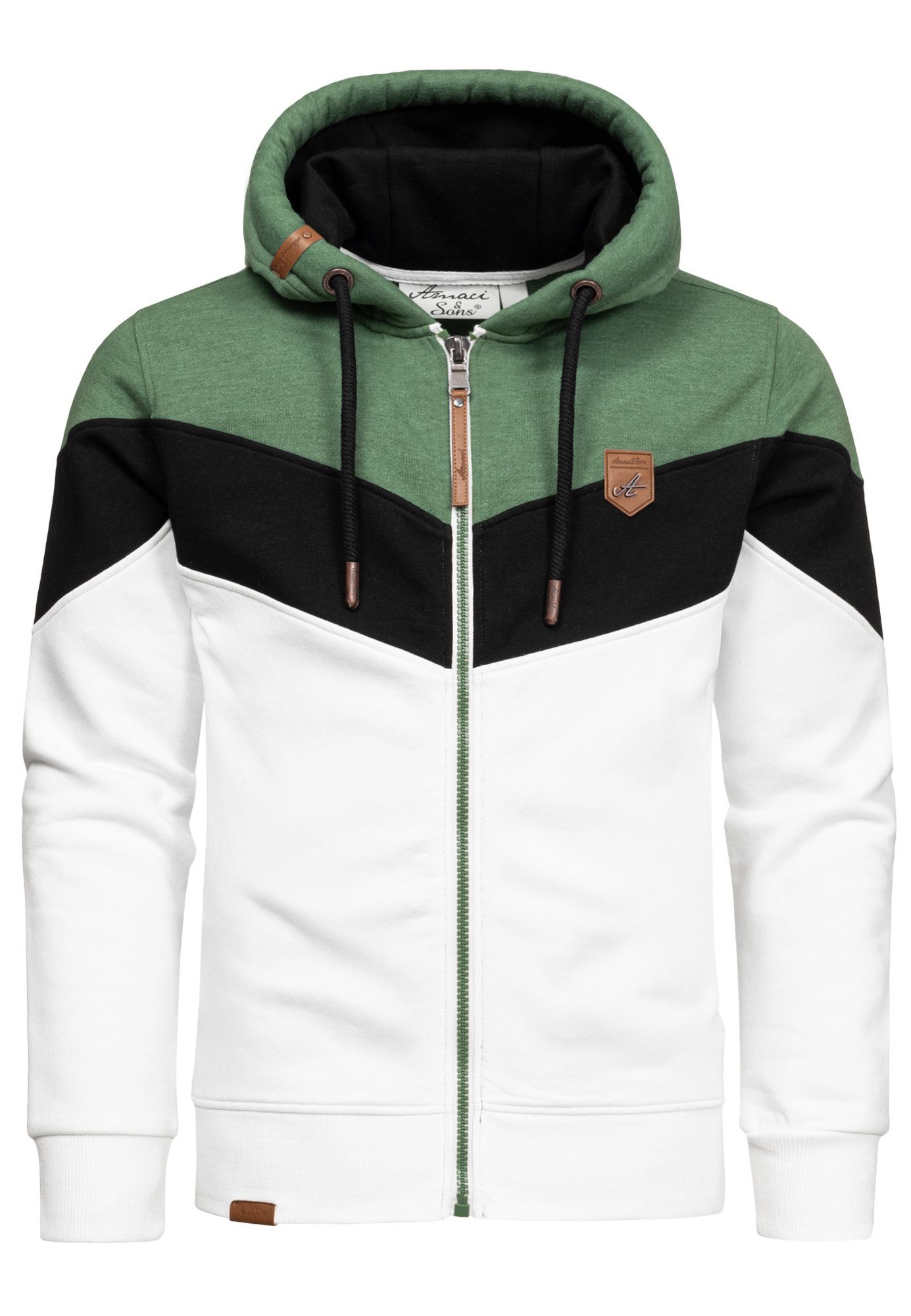 Kapuzenpullover ARDMORE Sweatjacke im Block-Design