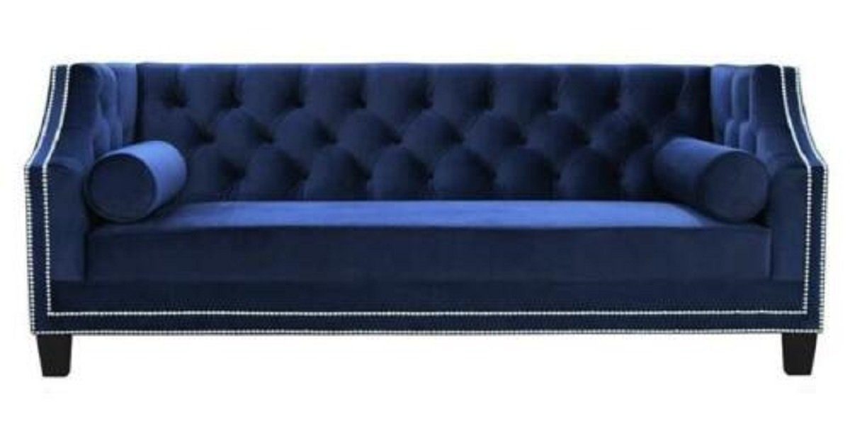 Made Polster 3-Sitzer luxus Chesterfield Möbel Europe Blauer Neu, in JVmoebel Couch Dreisitzer Chesterfield-Sofa