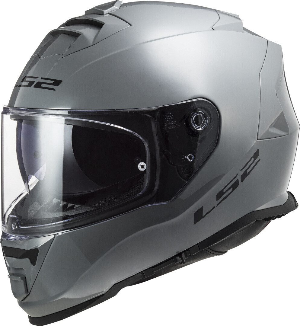 LS2 Motorradhelm FF800 Storm II Solid Helm, integriertes Sonnenvisier