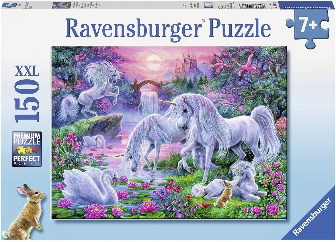 Ravensburger weltweit 150 Einhörner - im Germany, Puzzleteile, Abendrot, Wald FSC® Puzzle Made - schützt in