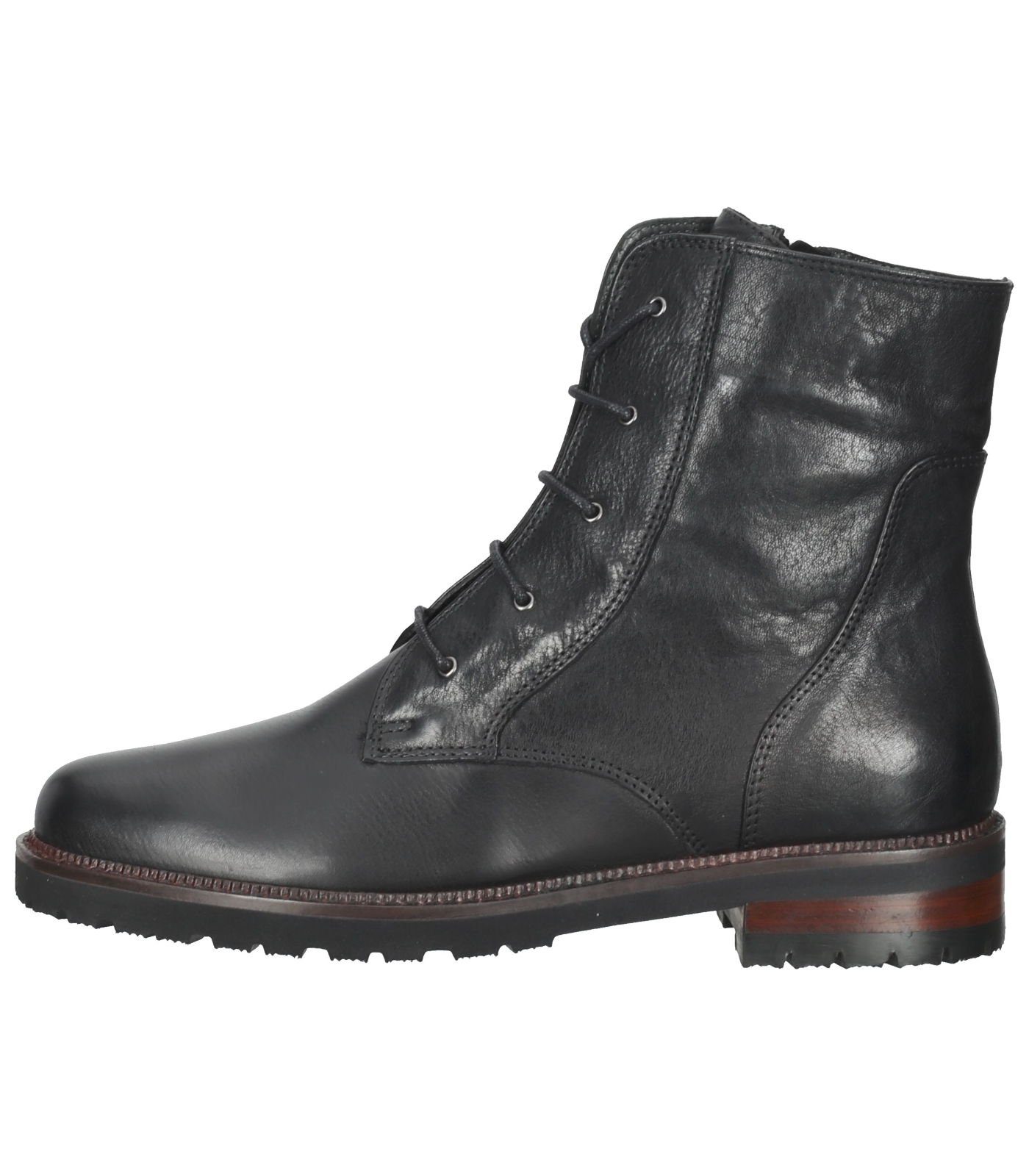 Stiefelette Leder Schwarz Everybody Schnürstiefelette