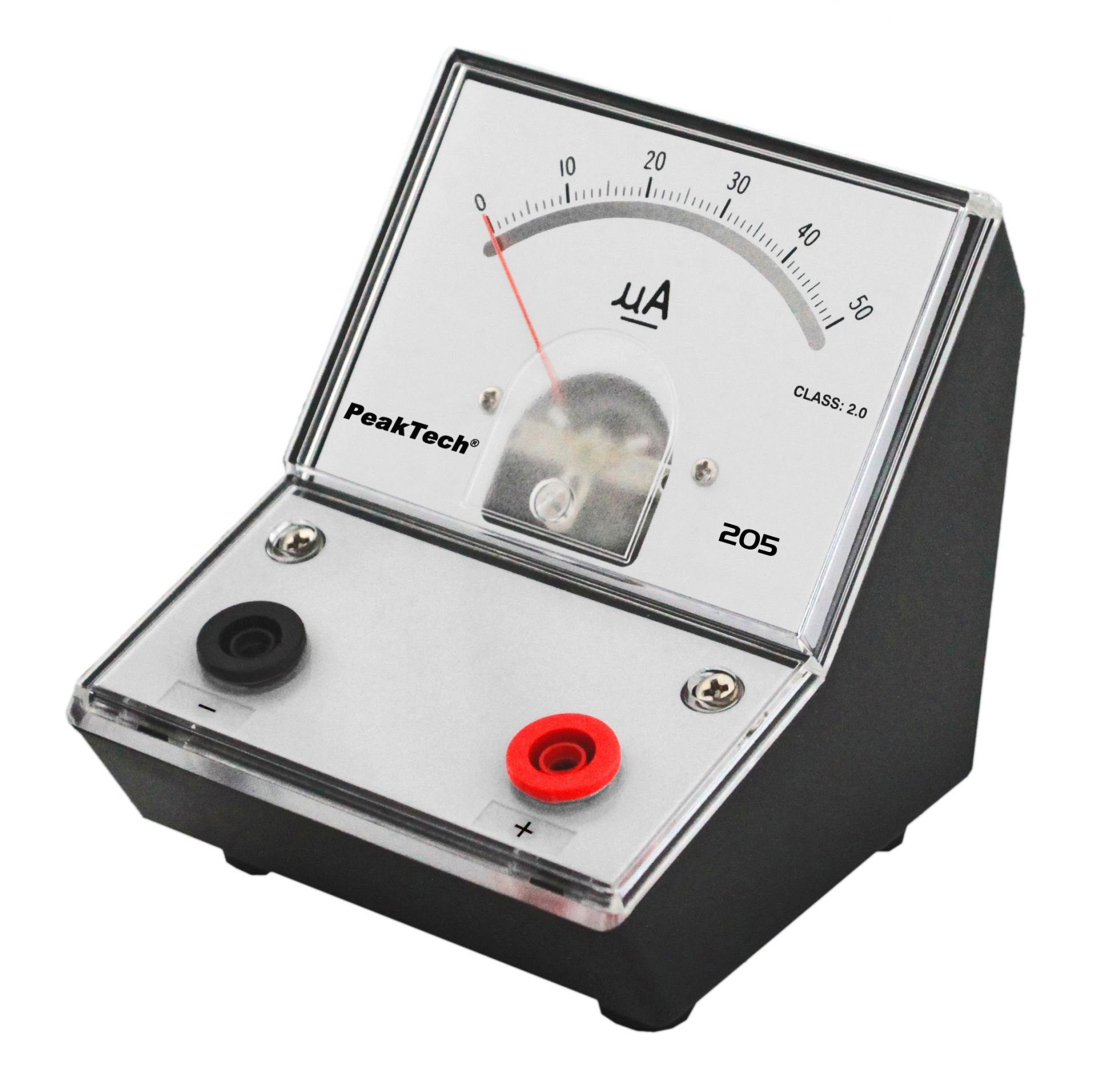 PeakTech Strommessgerät 0 0-50), 1-tlg. PeakTech 205-01: 50 µA (ED-205 - Analog-Amperemeter P