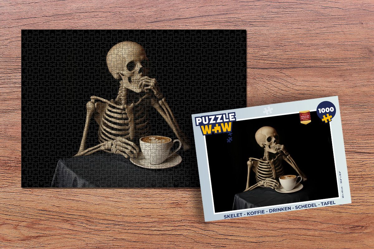 MuchoWow Puzzle Skelett - Kaffee - günstig online kaufen