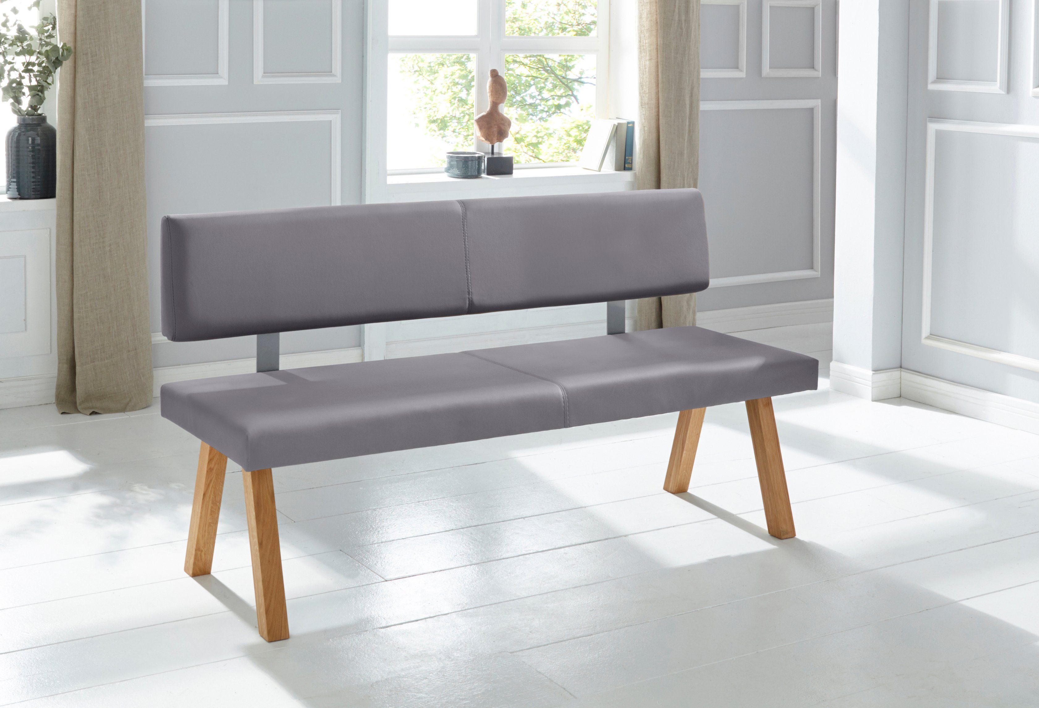 Home affaire Bank "Mobilar Rio" mit Rückenlehne und aus Massivholz günstig online kaufen