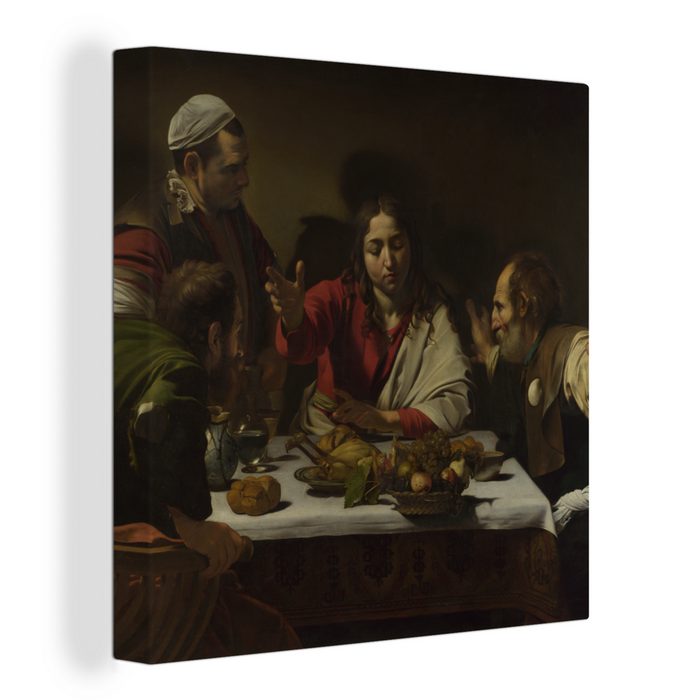 OneMillionCanvasses® Leinwandbild Abendmahl in Emmaus - Caravaggio (1 St) Leinwand Bilder für Wohnzimmer Schlafzimmer
