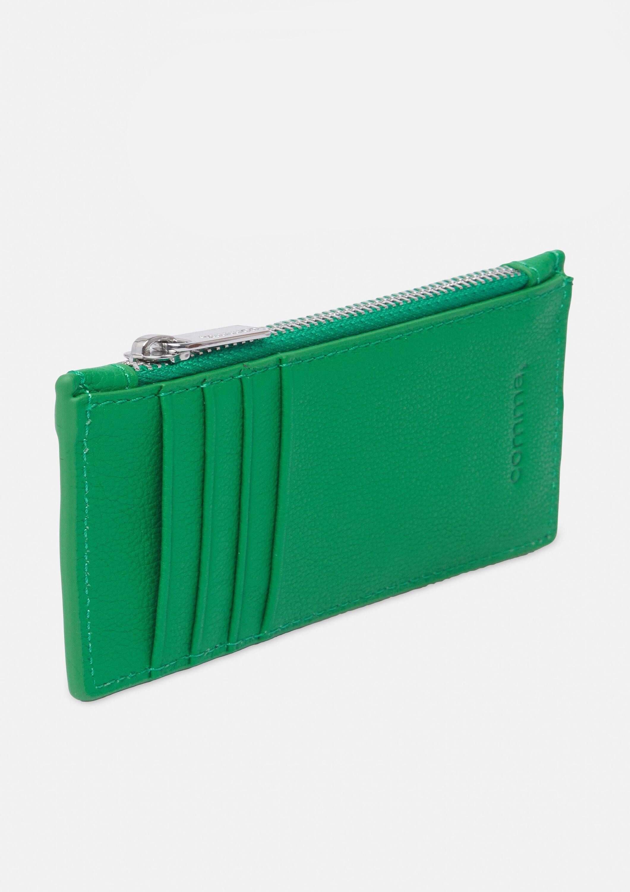 comma Geldbörse Portemonnaie (1-tlg), Kleines Leder-Portemonnaie mit Reißverschluss und Kartenfächern