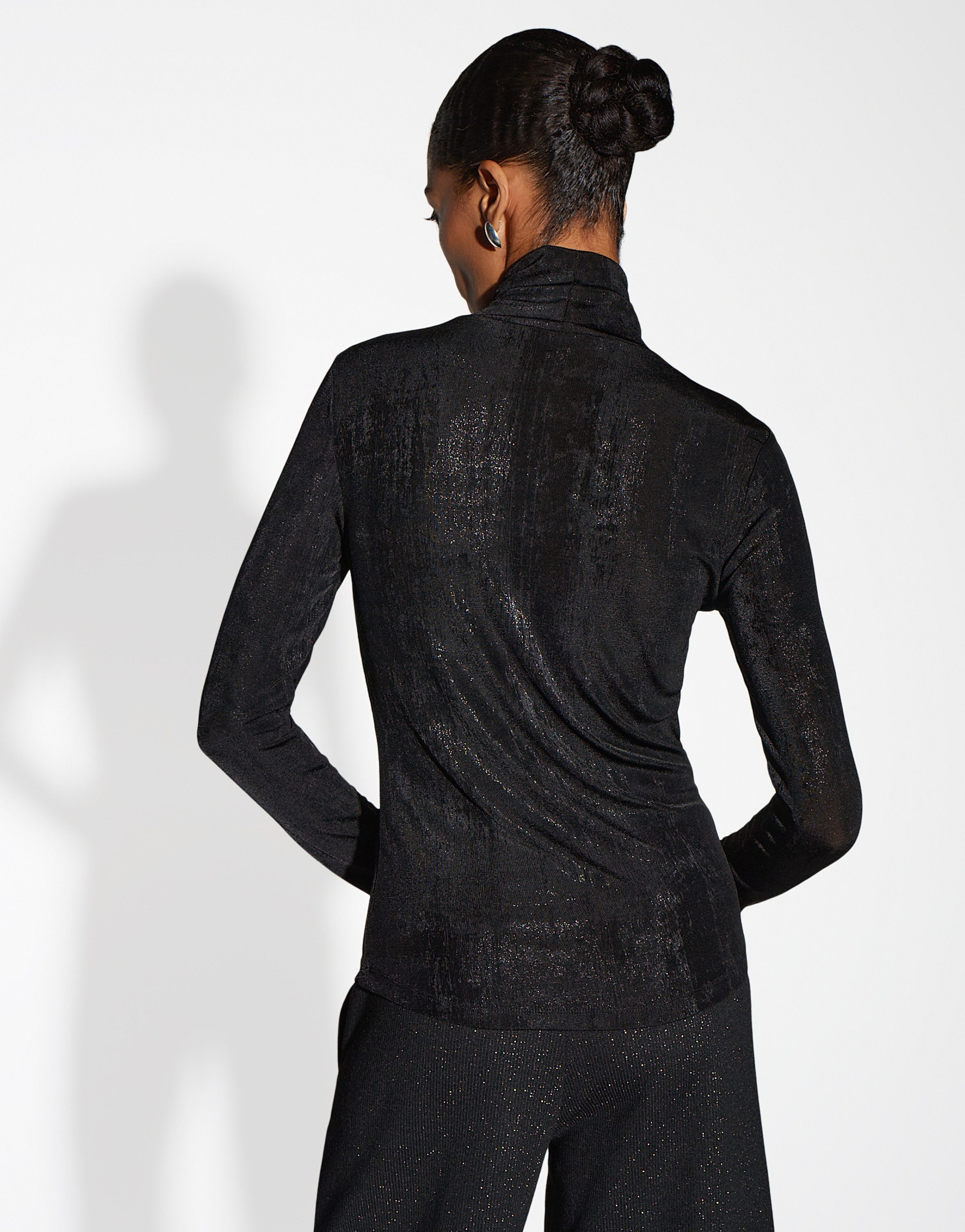 someday Rollkragenshirt KIRSA Slim mit schimmernder Optik