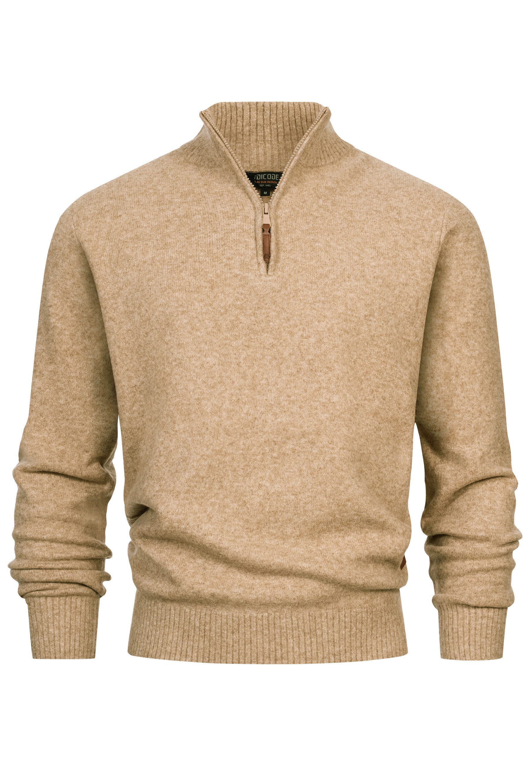 Indicode Strickpullover Herren INTrax Half Pullover Herrenpullover Bequemer günstig online kaufen