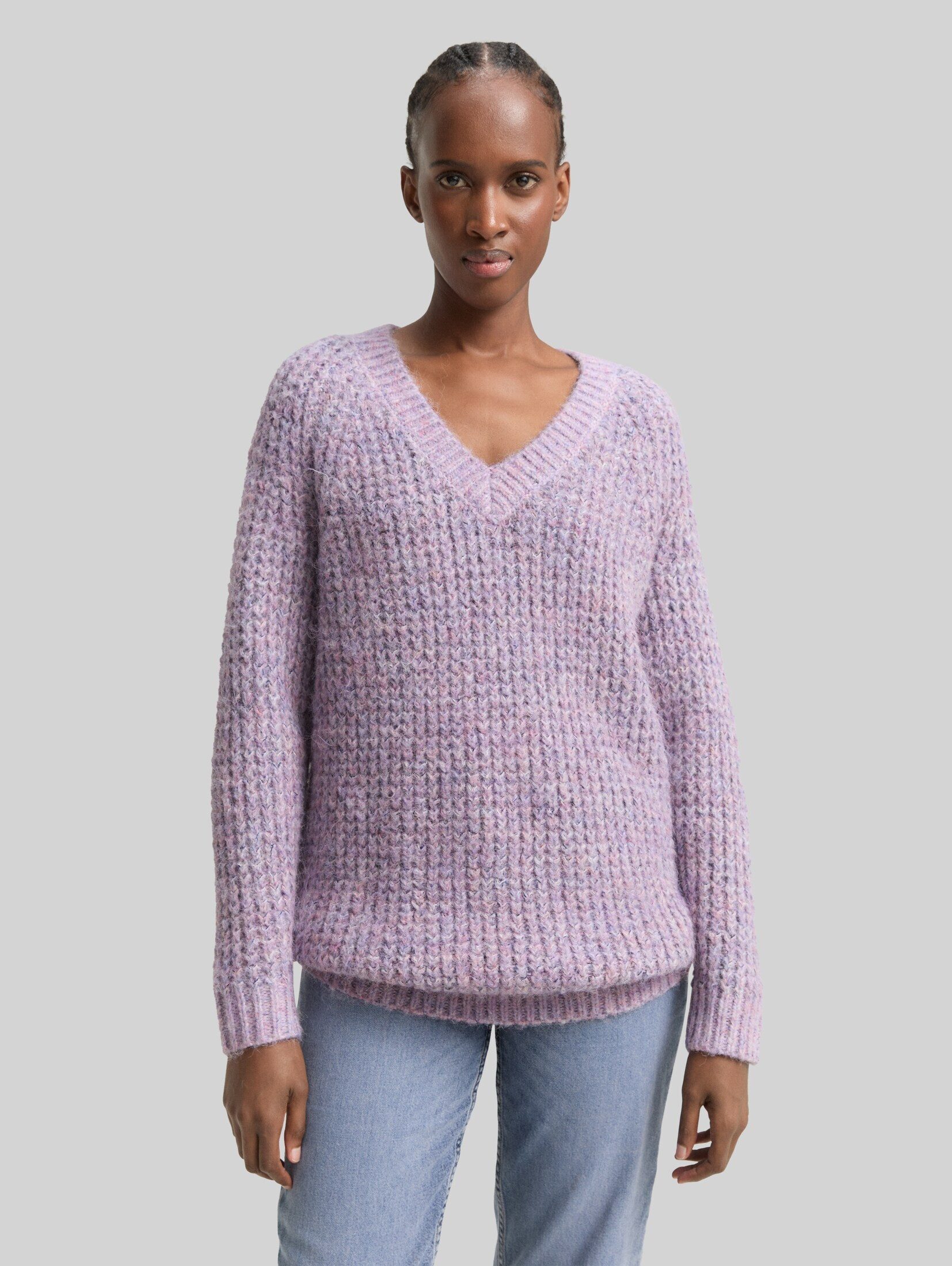 TOM TAILOR Denim Strickpullover Pullover & Strickjacken Longstyle Strickpullover mit Wollanteil