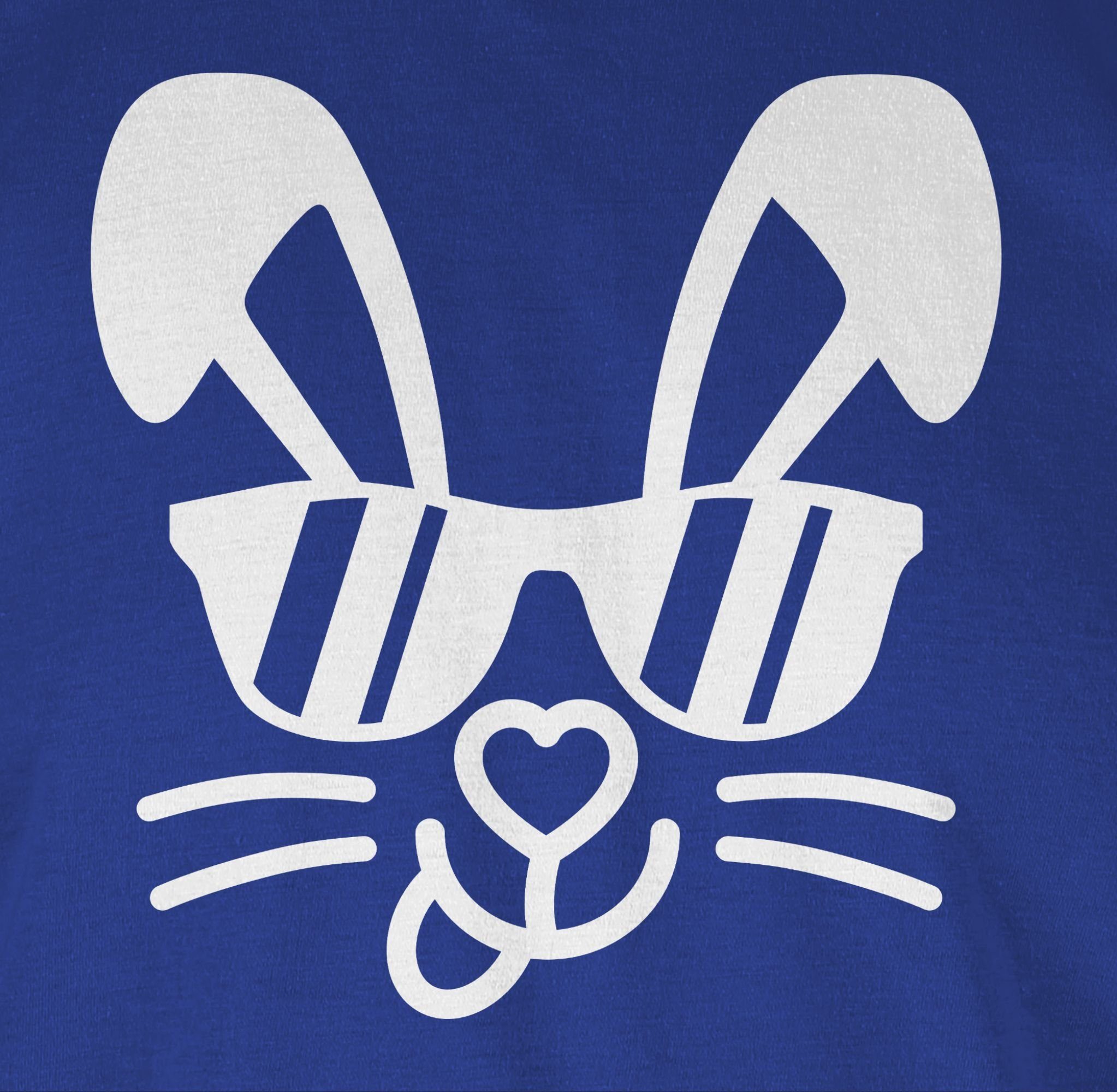 Shirtracer T-Shirt Hase - weiß Partner Oster zu - Ostergeschenke Geschenke mit - mit Premium als Ostergeschenke Kleinigkeit Ostern, Sonnenbrille - für Herren kleine T-Shirt 2 oder Osterhasen, Royalblau