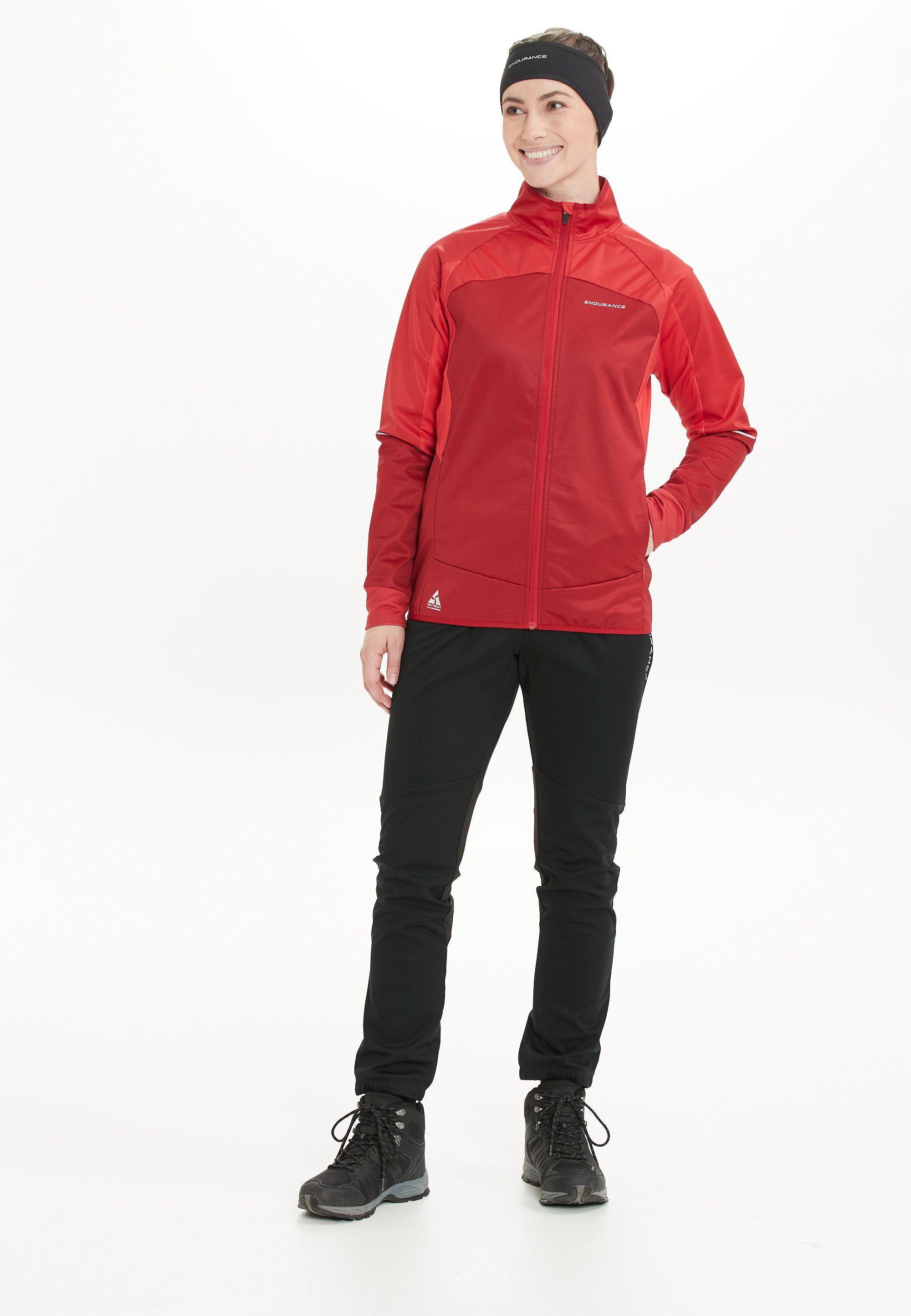 ENDURANCE Trainingsjacke Rayna mit hochabschließendem Kragen rot