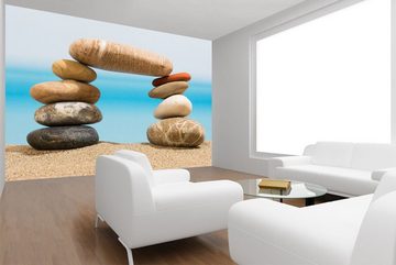 WandbilderXXL Fototapete Strandtür, glatt, Skyview, Vliestapete, hochwertiger Digitaldruck, in verschiedenen Größen
