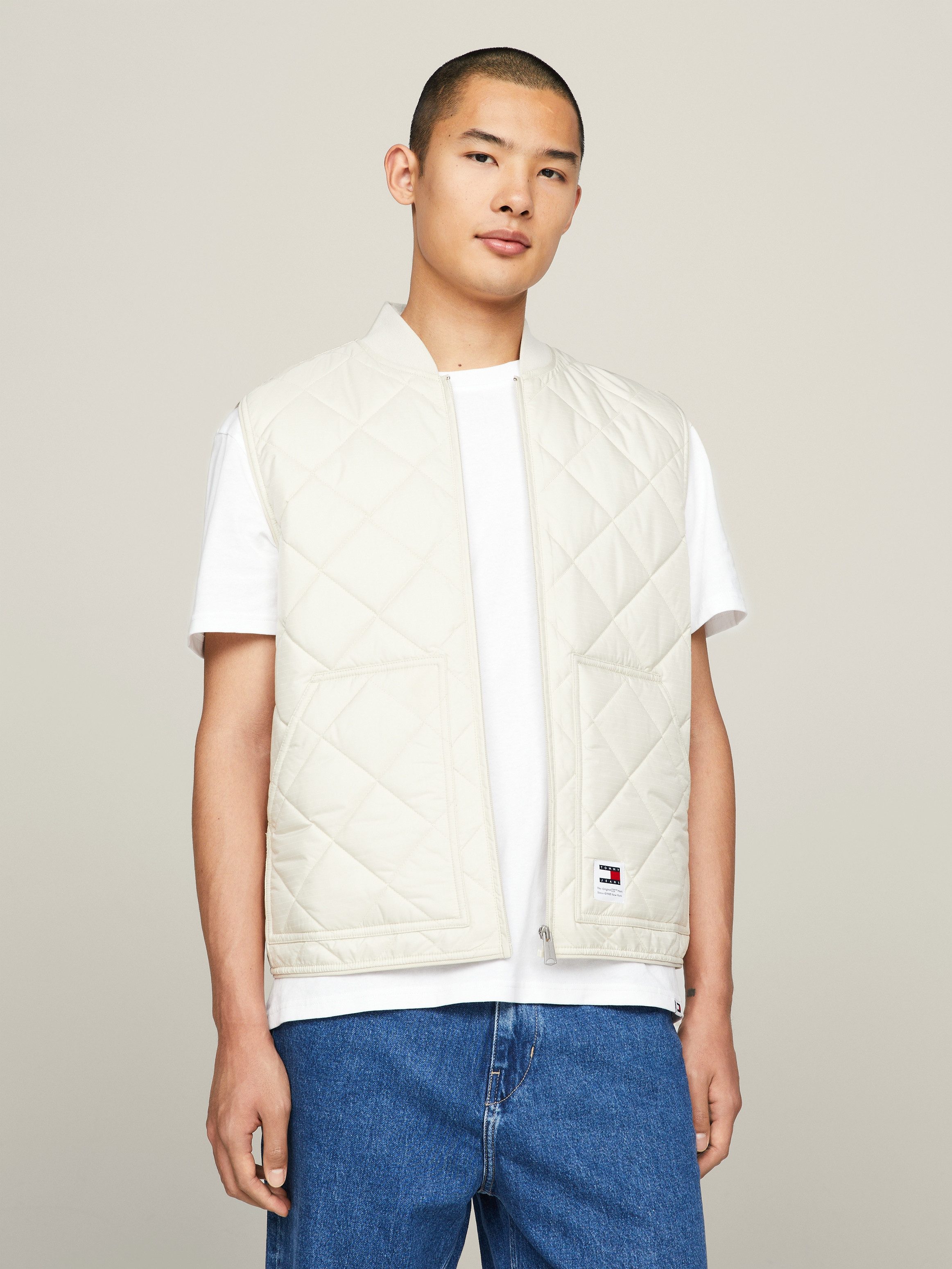 Tommy Jeans Steppweste TJM REG ENTRY VEST mit modischem Rautenmuster günstig online kaufen
