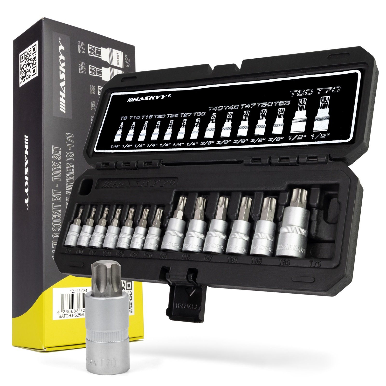 Stecknüsse Torx Nuss Bit Set Steckschlüssel Innen Torx Satz T8 - T70 Nüsse Werkze