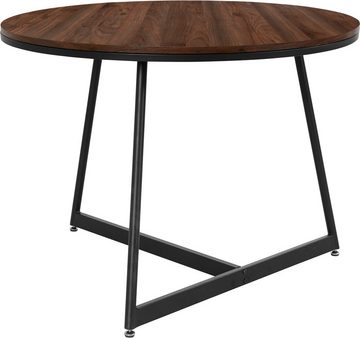 andas Esstisch Adak (1-St), mit Tischplatte in Walnußoptik mit fühlbare Struktur, Höhe 78 cm