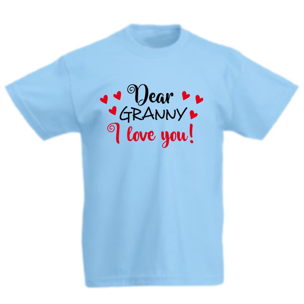G-graphics T-Shirt Dear Granny, I love you Kinder T-Shirt, mit Spruch / Sprüche / Print / Aufdruck