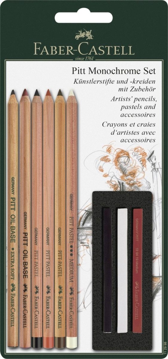 Faber-Castell Maltuch Reisskohlestift Pitt Monochrome Blisterkarte